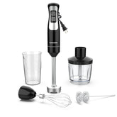 Batidora de mano OUTRONSM con cuchillas 4 puntas para mezclas suaves y homogéneas.
