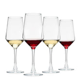 Ouwo: vasos de vino tallo largo, juego de 4, ideales para presentaciones elegantes en casa.