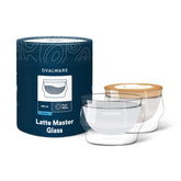 Ovalware tazas latte doble pared 8.5oz para bebidas calientes y frías