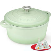 Olla Overmont de hierro esmaltado 5.5 qt con tapa lista para guisos