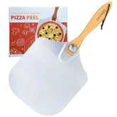 OVTHMT pala pizza aluminio 12x14, deslizamiento suave hacia piedra para horno