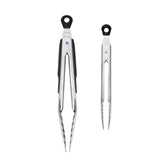 OXO Good Grips mini pinza de 17,7 cm, ideal para girar tocino y alimentos pequeños.