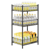 OYEAL organizador de botellas 3 niveles para sobremesa, bebidas al alcance.