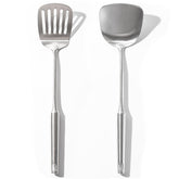 OYV espátulas 18/10 en acero inoxidable, juego de dos para cocinar con durabilidad