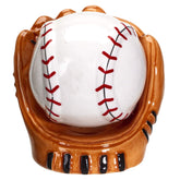 Pacific Giftware: beisbol guantes, salero y pimentero cerámico con diseño deportivo para la mesa.