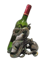 Pacific Giftware porta-vino pulpo rustico plateado para decoración de mesa