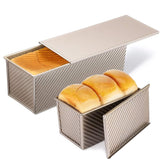 PADELE pan largo Pullman 13x4 con tapa para pan casero, tamaño ideal