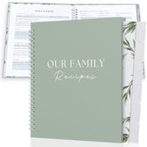 Paige McRae libro de recetas personalizable vista frontal para iniciar tu recetario familiar