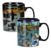 Paladone Minecraft XL, vista exterior de la taza con capacidad de 550 ml, ideal para café matutino.