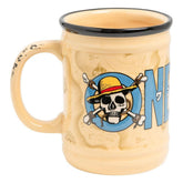Paladone One Piece, taza cerámica lic enciada Netflix 350ml, ideal para café o té diario.