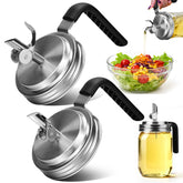 Palksky tapa vertedora para tarros de boca ancha con mango ergonómico, vertido suave.