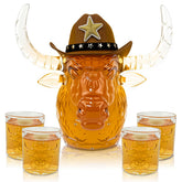 Pandahero decantador whisky cowboy para servir con estilo en cenas