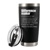 Panvola Diferenciador: vaso inspirador de 20 oz negro para momentos especiales.