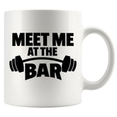 Panvola Meet Me At The Bar: taza cerámica 11 oz, ideal para café post-entrenamiento.