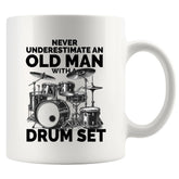 Panvola taza cerámica 11 oz con frase, ideal para bateristas y amantes de la música.