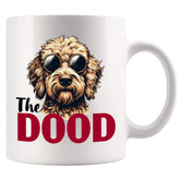 Taza Panvola de cerámica con diseño Goldendoodle, ideal para disfrutar tu café diario.