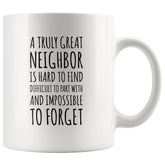 Taza Panvola con mensaje para despedidas, regalo ideal para el vecino.