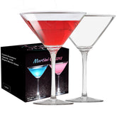PARACITY copas martini set de 2, cristal claro, ideal para cócteles elegantes.