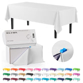 Mantel plástico blanco Party Solids, corte a medida para cualquier mesa