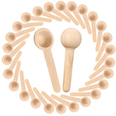 Patelai cucharas miniatura de madera para condimentos, tamaño práctico para porciones controladas.