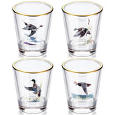Patelai vaso vino aves acuáticas 2 onzas, vaso claro para ver la bebida.