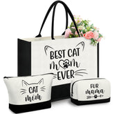 Paterr bolsa de lona gato, diseño brillante, ideal para compras sostenibles y uso diario
