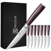 Cuchillos PAUDIN para filete 4-5 pulgadas, conjunto de 8, ideal para la mesa.