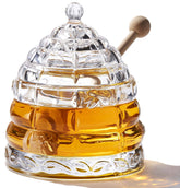 PAULSWAY dispensador de miel de vidrio, 9 oz, para servir con elegancia