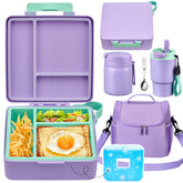 Pawtong lunch box set completo, interior extraíble para comidas ordenadas.
