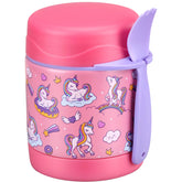 Pawtong termo para sopa para niños con diseño rosa de caballo, mantiene la comida caliente.