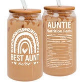 Vaso Pawzity 16oz frente con mensaje, perfecto como regalo para tía