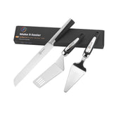 PAXNOK juego cuchillo pasteles serrado doble con corte limpio.