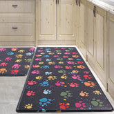 PCSWEET HOME: huellas de gato en alfombra de cocina, apoyo cómodo para sesiones largas