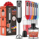 Peach Street Batidora de inmersión 800W para purés suaves y cremosos
