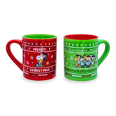 Taza Peanuts con Charlie Brown y Lucy en verde, ideal para café matutino