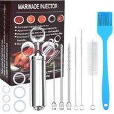 Inyector PEOUWNES 304 con barril de 2 oz para sazonar sabores.