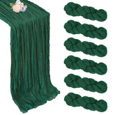 pepmily camino de mesa gasa verde esmeralda, ideal para decoraciones románticas.