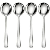 Persify cucharas de sopa de acero inoxidable, redondas y duraderas para uso diario.