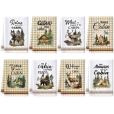 Peryiter toallas de cocina cabana con oso en bosque para decorar y secar superficies