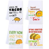 Toallas taco Peryiter para cocina, conjunto de 4 piezas absorbentes.