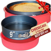 PETÍTS DESSERTS sarten desmontable 9 pulgadas, enfoque frontal, sin fugas en baño de agua