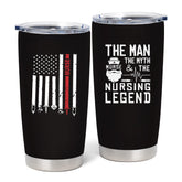 Pewuvos vaso termico 20oz con diseño para enfermeros masculinos, ideal para uso diario.