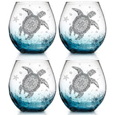 Physkoa vaso de vino sin tallo con tortuga marina, ideal para disfrutar vino en casa