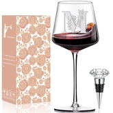Physkoa vaso de vino inicial M, regalo personalizado para ocasiones especiales.