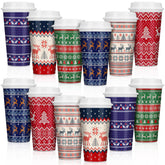 Pickmesh tazas navideñas de 16 onzas para café, listas para regalo y uso diario.