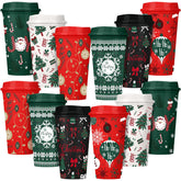 Pickmesh tazas navidad 16oz con tapa, ideales para café caliente diario