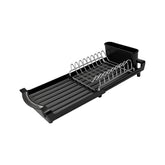 PINCHENG secador de platos extensible mostrando longitud ajustable para cocinas pequeñas