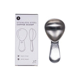 Cucharita Planetary Design en acero inoxidable cepillado, dos cucharadas para café y especias.