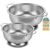 Colador Pleafind 18-8 5 qt: base estable para escurrir pasta.