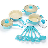 Conjunto Pleasthome de 13 piezas en azul, ideal para camping y viajes